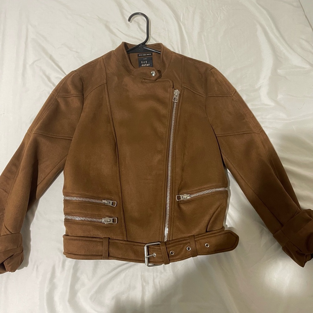 Zara brown suede jacket